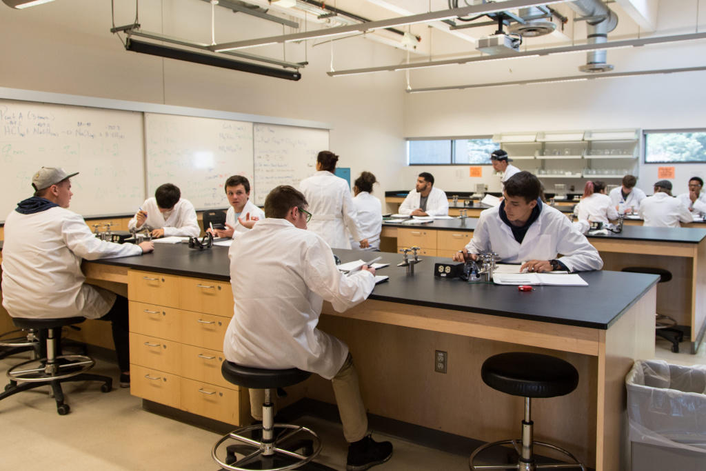 students working together in a lab