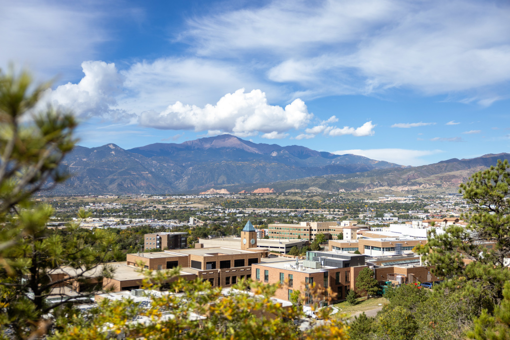 view of campus from Austin Bluffs